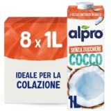 ALPRO SENZA ZUCCHERI, Bevanda al COCCO, 100% vegetale con vitamine B2, B12 e D (8 confezioni x 1 Litro)
