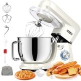 CHeflee Impastatrice Planetaria 2000W Impastatrice Professionale 8 L Ciotola in Acciaio inox,6 Velocità,Ad Coperchio Antipolvere con,Sbattitore,Frusta,Gancio Per,Alta Potenza Multifunzione Mixer ﻿