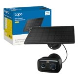 Tapo C401 KIT Telecamera WiFi Esterno ad Energia Solare, Full HD 1080P, Batteria 5200mAh fino a 180 Giorni, Rilevamento Persone AI, Visione Notturna a Colori, Alarme,Archiviazione Locale/Cloud, IP65