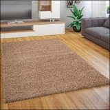 Paco Home Tappeto Salotto Moderno Soggiorno Pelo Lungo Peloso Monocolore Moderno Tappeto Morbido, Dimensione:140×200 cm, Colore:Beige