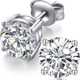 Orecchini Uomo Diamanti Argento 925 Donna Zirconi Diamante Orecchino Uomo Brillante Diamante Brillanti Orecchini