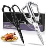 Kitchen Scissors Set, Heavy Duty Poultry Shears, Japanese Kitchen Shears for Meat, Chicken Bones, and Turkey, Stainless Steel Meat Scissors, Christmas Gifts for Men Women
