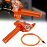BIUGERCN Gas Rapido Domino Moto 7/8” 22mm Manopole Acceleratore Quick Draw Regolabile Universale per EXC SX XC EXC-F XC-W 50-250cc DRZ 400 Pit Dirt Bike Scooter Arancione