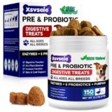 Probiotici Per Cani, 150pcs Probiotici Cane Compresse, Probiotico Digestivo Per Cani Anti Prurito Snack Masticabili Per Tutti Cane, Pet Supplement for Dogs – Duck Flavor