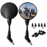 Specchietti Moto, 1 Pair Retrovisore, 7/8″ 22mm Omologati Universali, Manubrio, con 8mm / 10mm Filettato, per Scooter Cruiser