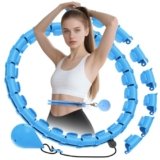 JLoibao Smart Hula Hoop Fitness Dimagrante, 24 Collegamenti(74-120 cm) con Sfera di Peso, Regolabile, Adatto per Principianti e Adulti