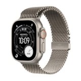 Apple Watch Ultra 3 GPS + Cellular, Cassa 49 mm in titanio naturale con Loop in maglia milanese in titanio naturale – Large