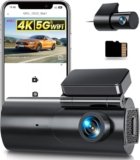 GKU Dash Cam Auto 4K+1080P, 5GHz WiFi Telecamera per Auto con Scheda SD 64G, Dashcam Auto 170° Grandangolo,Super Visione Notturna,WDR,G-Sensor