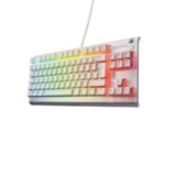 SteelSeries Apex 3 TKL – Tastiera Gaming Bianco – Fattore di forma compatto senza tastierino – Illuminazione RGB a 8 zone – Resiste ad acqua e polvere – Switch da gaming super silenziosi – UK QWERTY