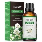 AESHORY Olio Essenziale di Gelsomino 50ML, Naturali Olio Aromaterapico di Gelsomino, Olio Profumati Premium per Diffusori, Massaggio, Bagno, Cura della Pelle, Rilassamento e Calma