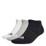 adidas Unisex – Adulto Thin and Light Sportswear Low-Cut Socks 3 Pairs, Medium Grey Heather / White / Black, 6.5-8