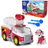 Paw Patrol Fire Rescue: Marshall Rescue Fire Engine with Action Figure & Projectile Launcher & Toy Truck, Kids Toys for Boys & Girls Ages 3 and Up