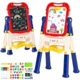 Easel for Kids Toy,Double-Sided Magnetic Kids Art Easel for 3+ Year Old Boy Gift,Toddler Toys for 3+ Year Old Boy Dry Erase Boards, Learning Educational Toy Drawing Board for 4 5 Years Old Girl Gifts