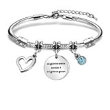 AGR8T Bracciali regali del migliore amico Regalo Amicizia Bracciale,Donna Compleanno Bracciale un giorno senza sorriso è un giorno perso Regali di Natale,Regalo Ringraziamento,Regalo Compleanno