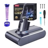 FLYLINKTECH Batteria 8000mAh per Dyson V7, Sostituzione Batteria Li-ion per Dyson V7 SV11, Compatibile con Animal, Fluffy, Trigger, Motorhead, Total Clean – Con 2 Filtri Inclusi