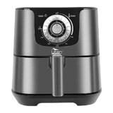 Friggitrice ad Aria Calda 5,5 Litri, Uten Air Fryer XXL, Ricette PDF, Alloggiamento Placcato in Acciaio Inossidabile, 1700W, PFOA e BPA Free