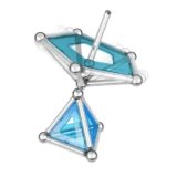 Geomag PRO-L 50 Pezzi Gioco di Costruzione Magnetico Bambino, Regalo Bimbo Bimba 5 6 7 8 9 10 11 12 13 Anni, 100% plastica Riciclata, educativo Montessori, Costruzioni magnetiche