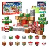 Timetome Magnetic Blocks, 100PCS Magnetic Building Block Cubes, STEM Montessori Sensory Toys for Kids Boys Girls Ages 3 4 5 6 7 8 9 10 (Christmas Version)