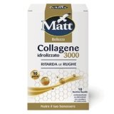 Matt – Integratore Collagene Idrolizzato 3000 – Ritarda le Rughe, Arricchito con Rame e zinco – 10 Bustine Liquide (100 ml)