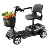 Z02 Scooter Disabili Pieghevole per Anziani, Autonomia 20 km, Motore 350W, Design Stabile Antiribaltamento, Sedile Girevole a 360°, Luci LED, Facile da Usare, Supporto 5 Anni – Nero