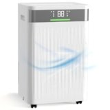 HAUSHOF Deumidificatore Elettrico 20L/Giorno, Silenzioso 41dB, Deumidificatore Portatile per Casa, con Ioni Negativi, Serbatoio 4,5L, 3 Modalità, Ideale per Camera e Cantina