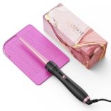 LANDOT Tapered Hair Curling Iron Wand: 9-19mm Curling Wand for Natural Curls & Textured Waves – Professional Detachable Clip Free Hair Curler – Includes Heat Resistant Silicone Mat & Glove