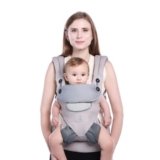 Trasportino Ergonomico All-Season LUFFCABO, Portabebè, Marsupio Neonato 0-36 Mesi, Marsupio Ergonomico Neonato, Marsupio Bambino, Marsupio Porta Bambino 3-15kg (Grigio nebbioso)