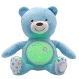 Chicco First Dreams Orsacchiotto Peluche Baby Bear, Soffice Pupazzo Proiettore con Luce Notturna Bambini, Effetti Luminosi e Rilassanti Melodie, Azzurro – Giochi Neonato 0 Mesi +