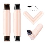 2 Pezzi Stencil Eyeliner Occhi a Doppia Testa, Timbro Eyeliner Occhi Coda, eyeliner Nero Waterproof, Naturale Lunga Durata eye liner stamp Marrone per Donne Trucco occhi