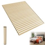 UISEBRT Rete a doghe in legno di abete rosso, 23 listelli, 140 x 200 cm, doghe in legno con elastico nero, adatta a tutti i tipi di materassi, portata fino a 300 kg