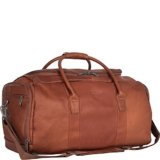 Kenneth Cole REACTION Duff Guy Colombian Leather 20″ Single Compartment Top Load Travel Duffel Bag, Cognac