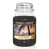 Yankee Candle Candela profumata in giara grande | Noce di cocco nera | Durata Fino a 150 Ore | Regali per donne
