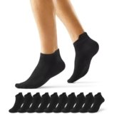 EKSHER Calzini Donna Corti 10 Paia Calze Uomo Corte Estivi Calza Sportive Cotone Nero Elastiche Running Trekking Tennis Traspirante Morbido