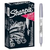 Sharpie pennarelli indelebili metallici | punta fine | argento | confezione da 12