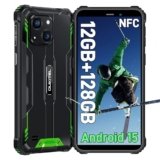 OUKITEL WP32 Rugged Smartphone 2026 – Android 15 12GB(4+8) RAM + 128GB ROM Telefono Indistruttibile – 6.0″ HD+ 6300mAh Impermeabile IP68 20MP + 5MP Dual Camera Dual SIM 4G/Face ID/NFC/OTG/GPS Verde