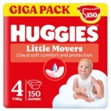 Huggies Pannolini Little Movers, Taglia 4 (7-18 Kg), Confezione da 150 pannolini, Formato Gigapack