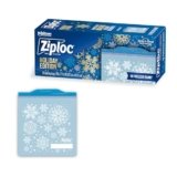 Ziploc Quart Food Storage Freezer Bags, Grip ‘n Seal Technology for Easier Grip, Open, and Close, 19 Count, Holiday Designs, Packaging May Vary