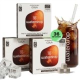waterdrop® Originale COLA – Senza Zucchero, 36 waterdrop cubetti per acqua aromatizzata, con Vitamine, Ideale con Acqua frizzante come bibita alternativa, Bibite Senza Calorie, Vitamina