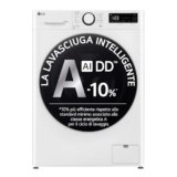 LG AI DD D4R5010TSWS Lavasciuga 10 / 6kg Serie R5 Classe A-10%/D, Lavatrice e Asciugatrice Insieme, 1400 giri, TurboWash360, Steam, Eco Hybrid, Allergy Care, Motore Inverter Direct Drive, Bianca