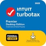 TurboTax Premier Desktop Edition 2025, Federal & State Tax Return [PC/Mac Download]