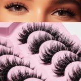 AKARA Ciglia Naturali 7 Paia 3D Ciglia Artificiali Russian Strip Finte Mink Lashes