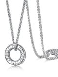 Richsteel Möbius Collana Runa Vichinga Collana Uomo Acciaio Amuleto Vichingo Corda di Cuoio Pelle Catenina Impermeabile Non Scolorisce Regalo Uomo Compleanno