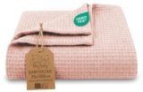 Totsy Baby Coperta neonato cotone a nido d’ape 75×100 cm – Plaid waffle morbido copertina leggera tessuto traspirante telo bambino sottile fasciatura neonati certificazione Oeko-Tex Rosa