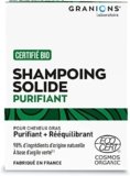 Granions Shampoo Solido Purificante E Riequilibrante per Capelli Grassi, Con Argilla Verde, Certificato Biologico, 98% di Ingredienti Naturali, Chioma Sana, Idratata, Non Appesantisce, Granions