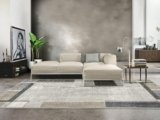 Pierre Tappeti Tappeto salotto arredo casa FUNNY F8541 grigio beige disegno cornice moderna geometrica cm.160×230
