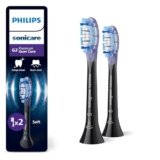 PHILIPS Sonicare G3 Premium Gum Care, testine di ricambio originali, nero, confezione da 2, HX9052/88, Nuovo, 2 Testine