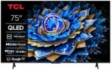 TCL 75T69C 75” QLED 60HZ 4K HDR, Google TV, Smart TV (Dolby Vision & Atmos, Motion clarity, compatibile con Google Assistant & Alexa), 2025