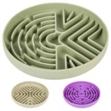 OFFCUP Ciotole per Cani, Silicone Ciotola Anti Ingozzamento, Fun Feeder Slo, Sicurezza Durevole, Per La Perdita Di Peso, Ventosa Antiscivolo, Previene Lo Strozzamento Degli Animali Domestici （Verde)