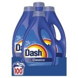 Dash Power Detersivo Liquido Lavatrice, 100 Lavaggi (4×25), Classico, Rimuove Le Macchie, Igienizza, Brillantezza Per I Capi