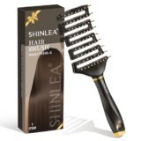 SHINLEA Spazzola per Capelli Districanti Ventilate Curve per Donne Uomini Capelli Bagnati o Asciutti, Asciugatura più Rapida Styling Spazzola Districante Professionale con Sfiato